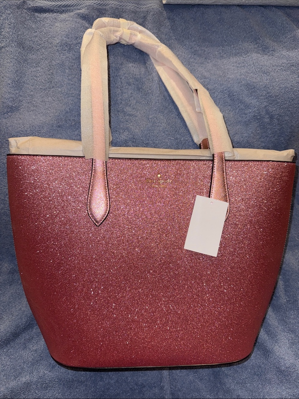 kate spade Rose Pink Glitter Tote